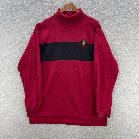 Polo Ralph Lauren Other - Vintage Polo Ralph Lauren Shirt Mens XL Red Turtleneck Crest Shield Embroidered